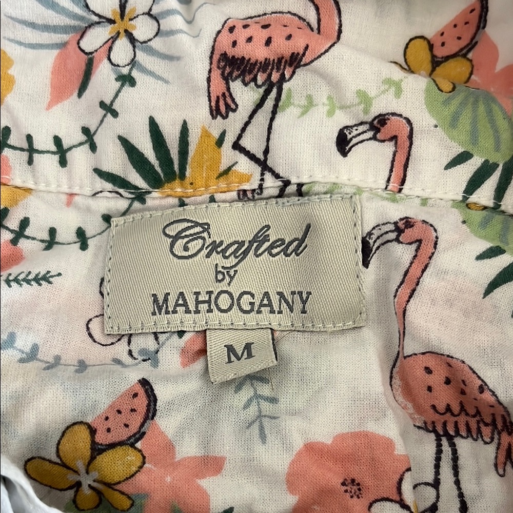 Floral Flamingo Print Pajama Set - Picture 3 of 3